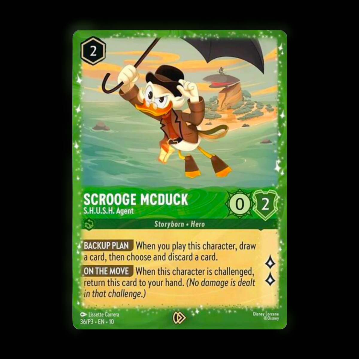 Scrooge McDuck - S.H.U.S.H. Agent 36/P3 Glimmer Foil Promo SEALED