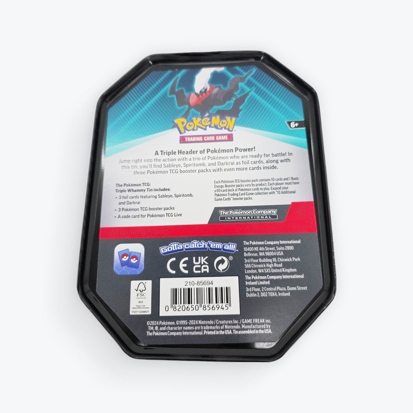 Pokemon Triple Whammy Collector Tin - Darkrai (EMPTY)
