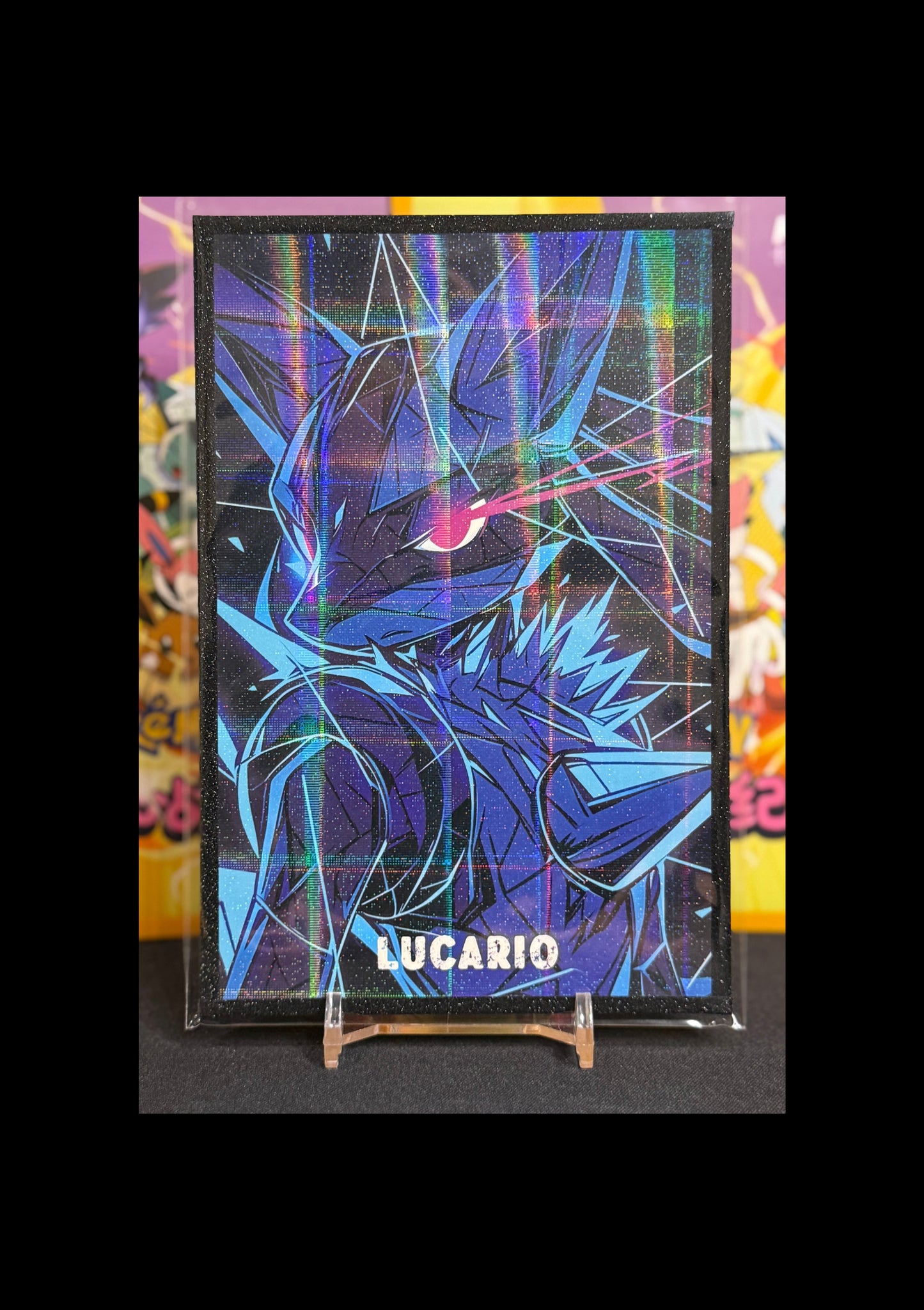 LUCARIO Special Rare Neon Pokemon KADO Art Board