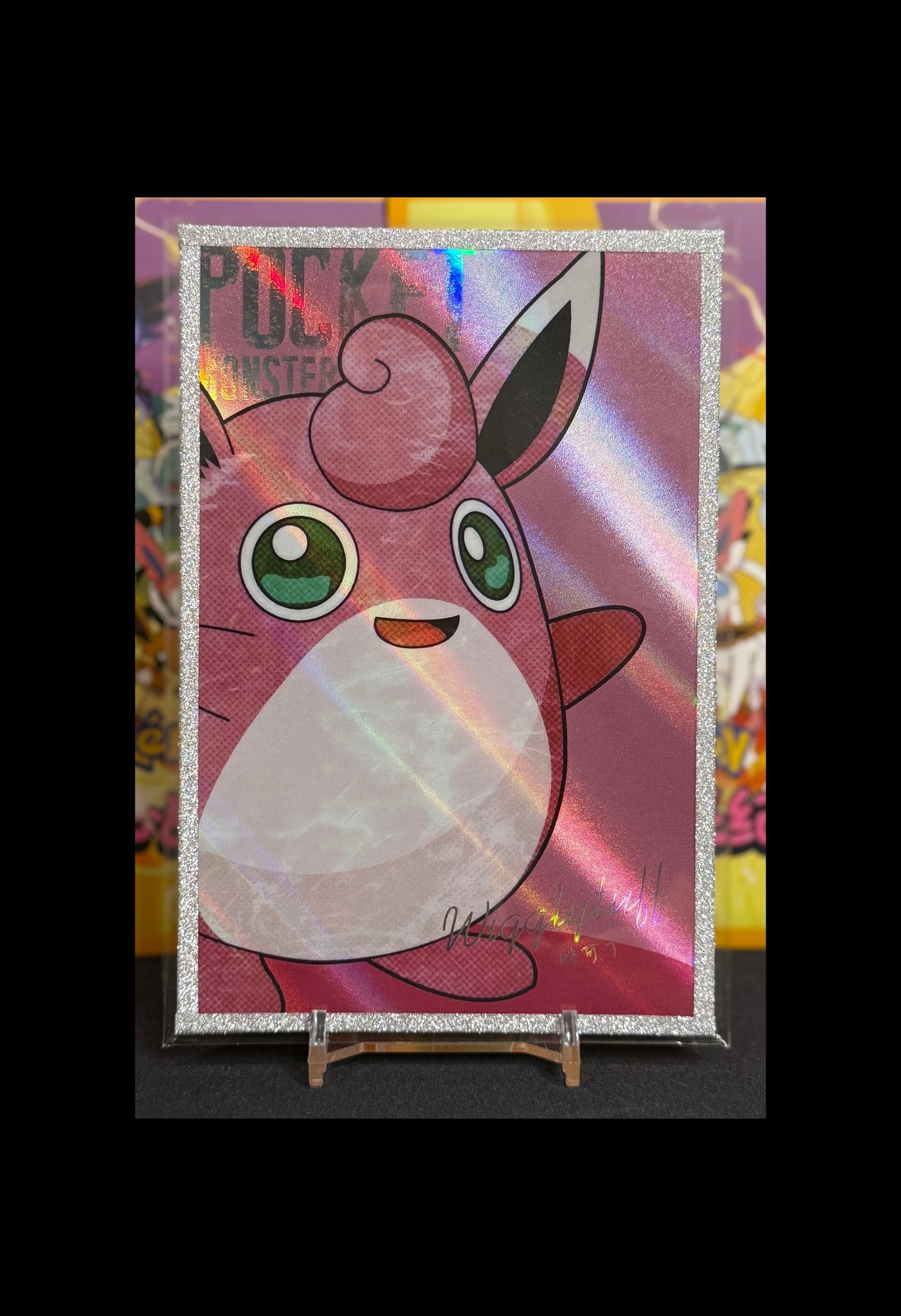 Wigglytuff Shiny Rare Pokemon Pocket Monsters KADO Art Board - PokeMooseTCG LLC