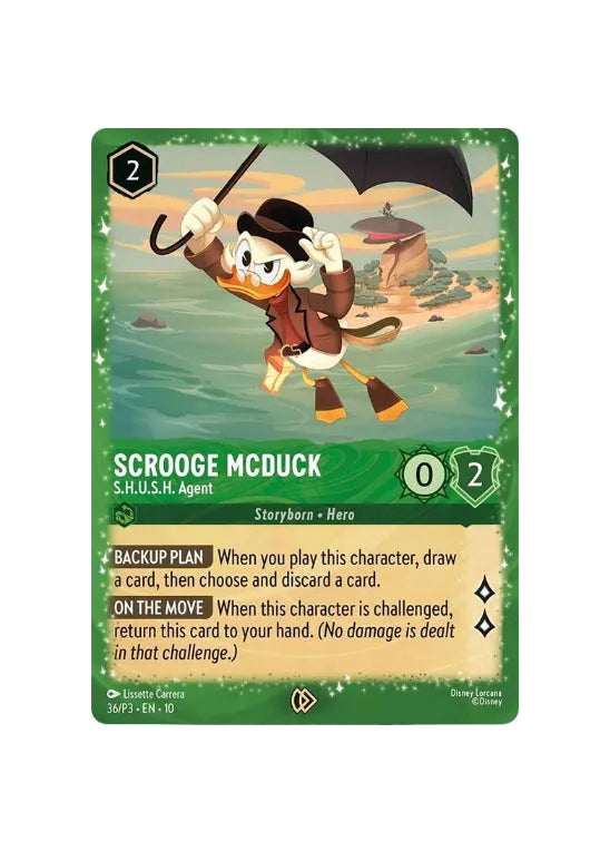 Scrooge McDuck - S.H.U.S.H. Agent 36/P3 Glimmer Foil Promo  SEALED