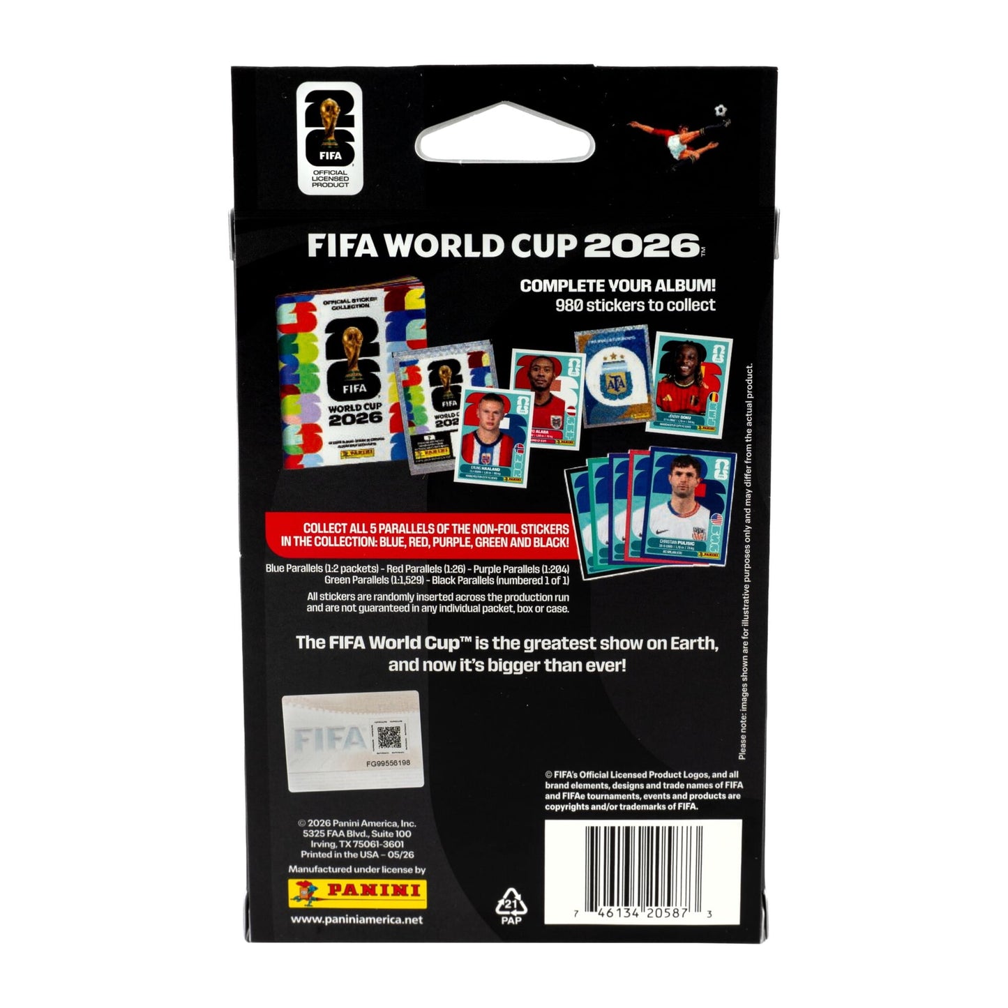 26 Panini FIFA World Cup Soccer Trading Cards Hanger Box