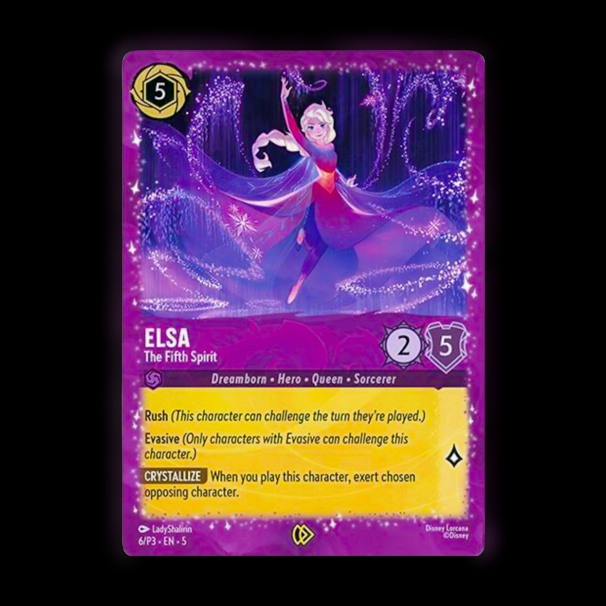 Elsa - The Fifth Spirit 6/P3 Glimmer Foil Promo SEALED