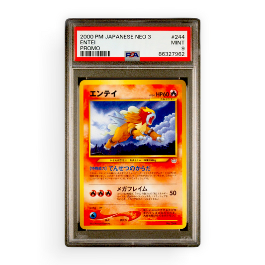 PSA 9 2000 PM Japanese NEO 3 Entei #244 Promo