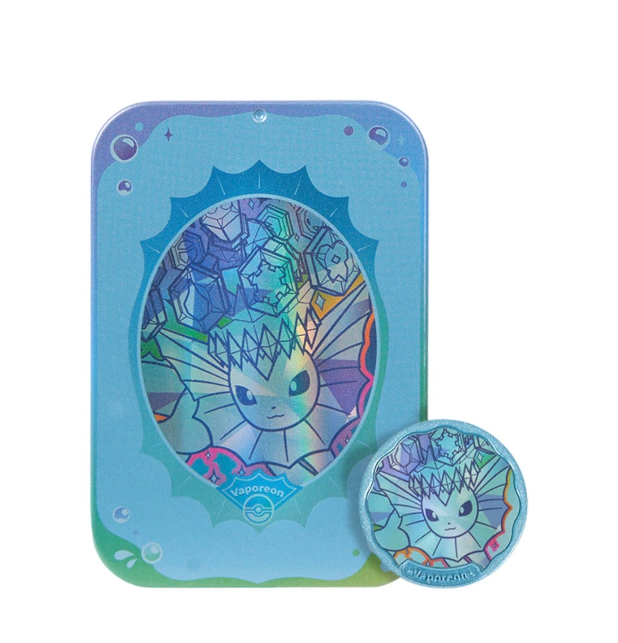 Simplified Chinese Terastal Gathering Metal Storage Tin - Vaporeon