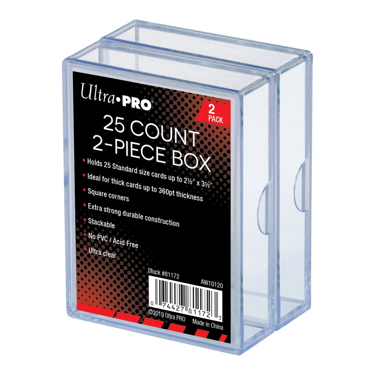 Ultra Pro 2 - Piece 25 - Count Clear Card Storage Boxes (2ct) - PokeMooseTCG LLC