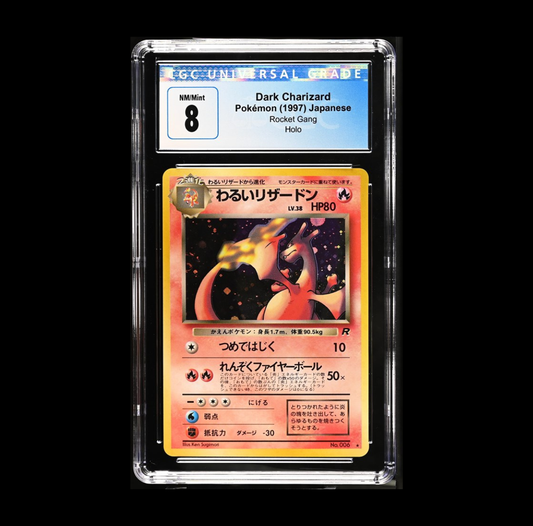 CGC 8 1997 Pokemon Rocket Gang Dark Charizard Holo Japanese